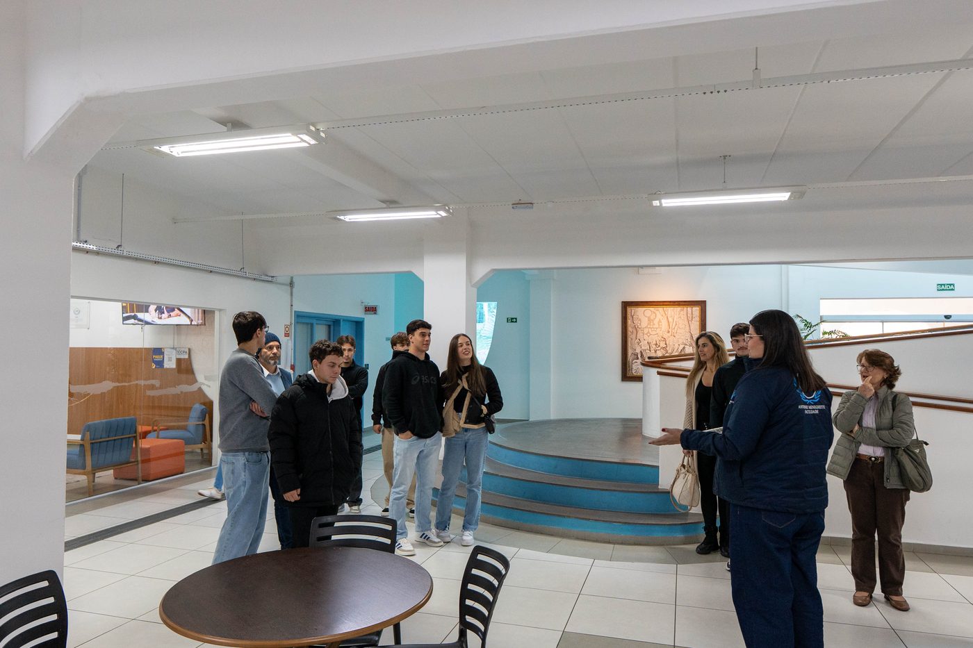 Espaço de convivência da faculdade